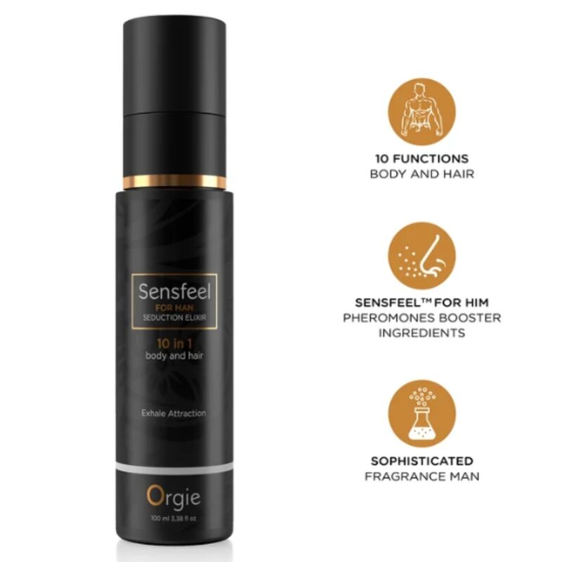 ORGIE - SENSFEEL FÜR DEN MÄNNER VERFÜHRUNGS-ELIXIER 10 IN 1 FÜR KÖRPER UND HAAR 100 ML