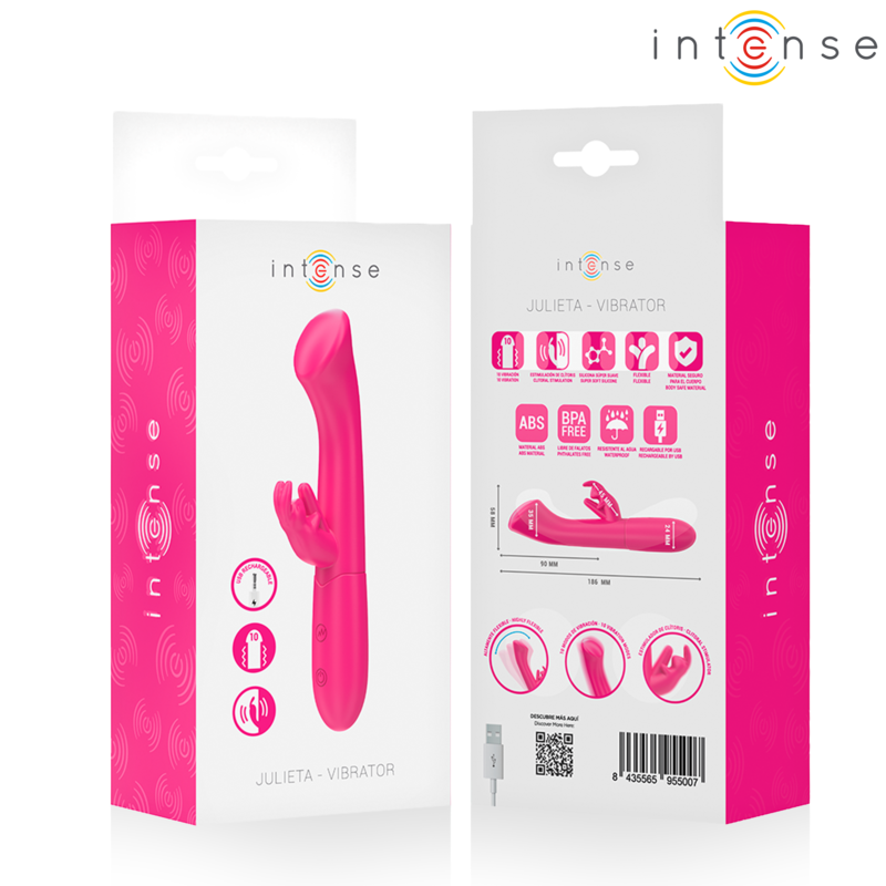 INTENSE - JULIETA RABBIT VIBRATOR 18,6 CM 10 VIBRATIONEN ROSA