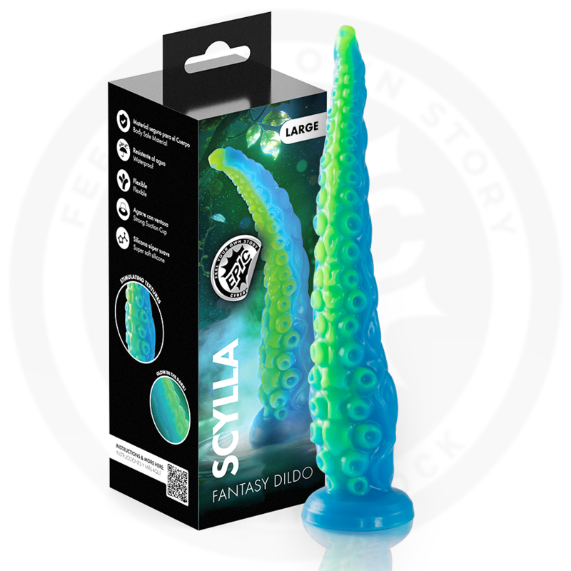 EPIC - SCYLLA FLUORESZIERENDER DÜNNER TENTAKELDILDO GROSSE GRÖSSE