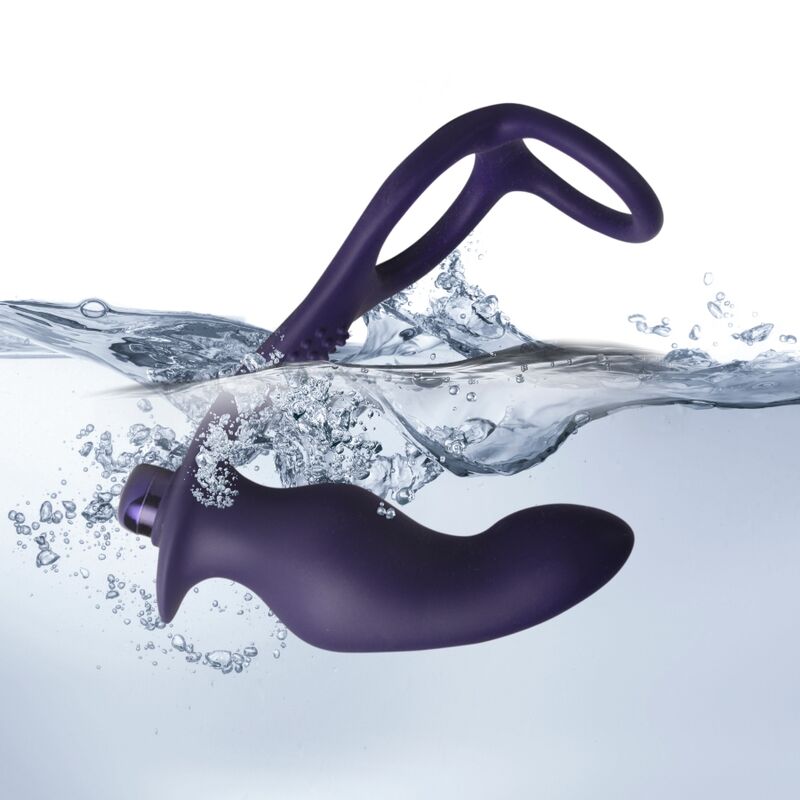 Rocks-Off – Nova Zenturian Vibrierender Prostatapulver mit Ringen, 16 Modi, Dunkelblau