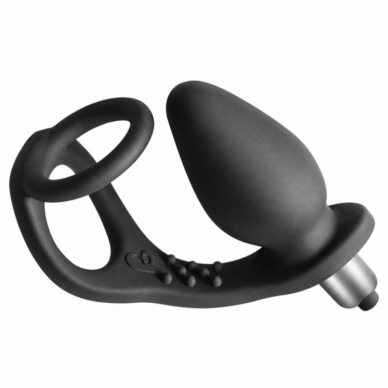 Rocks-Off – Ro-Zen Prostata-Vibrator mit Doppelring, 7 Geschwindigkeiten, Onyxschwarz