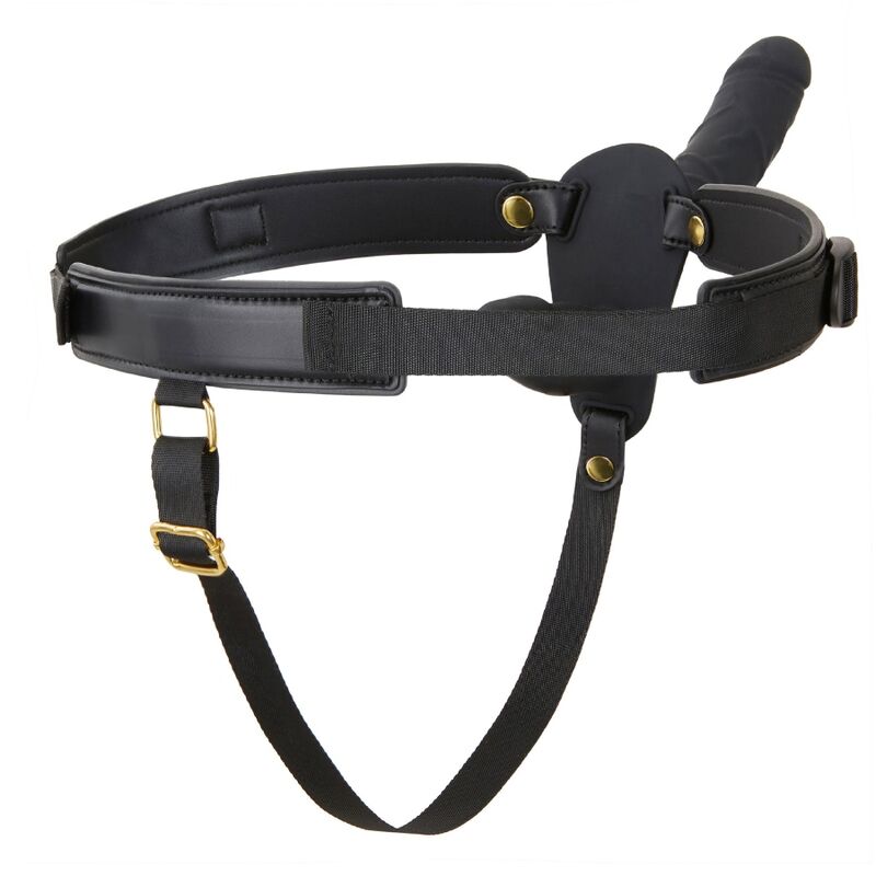 Hidden Desire – Inferno-Gurt mit 14 cm cm Silikon-Doppelvibrationsdildo und Fernbedienung Schwarz