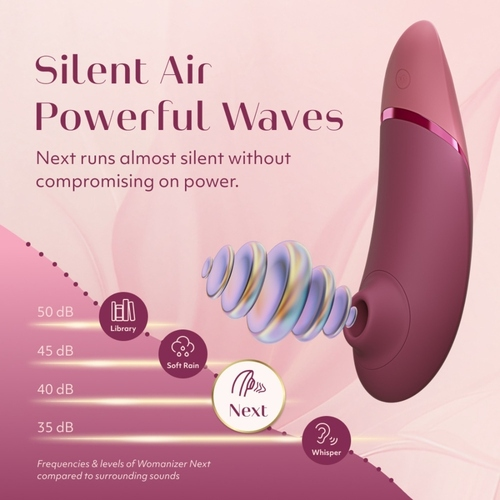 WOMANIZER - NEXT SUCTION CLITORAL STIMULATOR 14 INTENSITÄTSSTUFEN DUNKLES ROSA