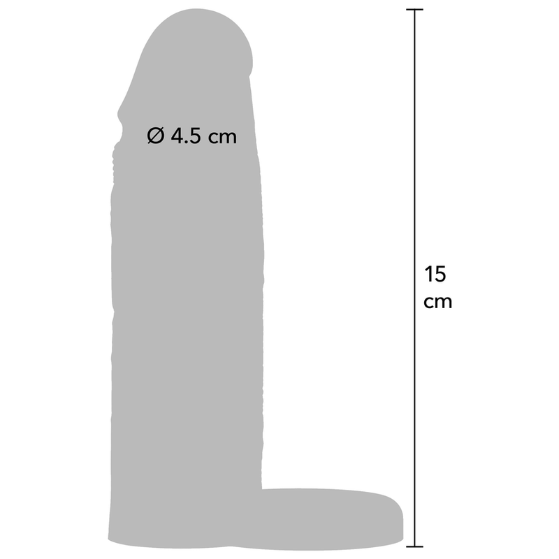 Hidden Desire – Inferno Flüssigsilikon-Verlängerungshülse mit Ring – 15 cm – Ø 4,5 cm – Hautton