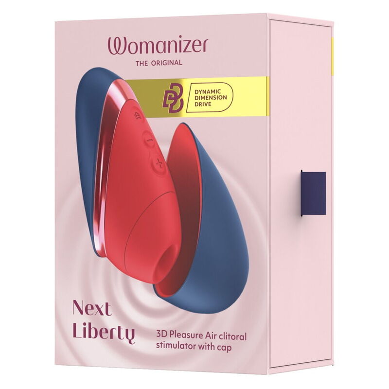 WOMANIZER - NEXT LIBERTY 3D PLEASURE AIR KLITORALSTIMULATOR BLAU/ROT