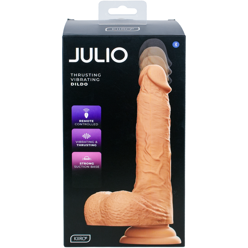 Kiiroo – Julio Realistischer Dildo mit Automatischer Stossfunktion, Vibration und Kabelloser Fernbedienung