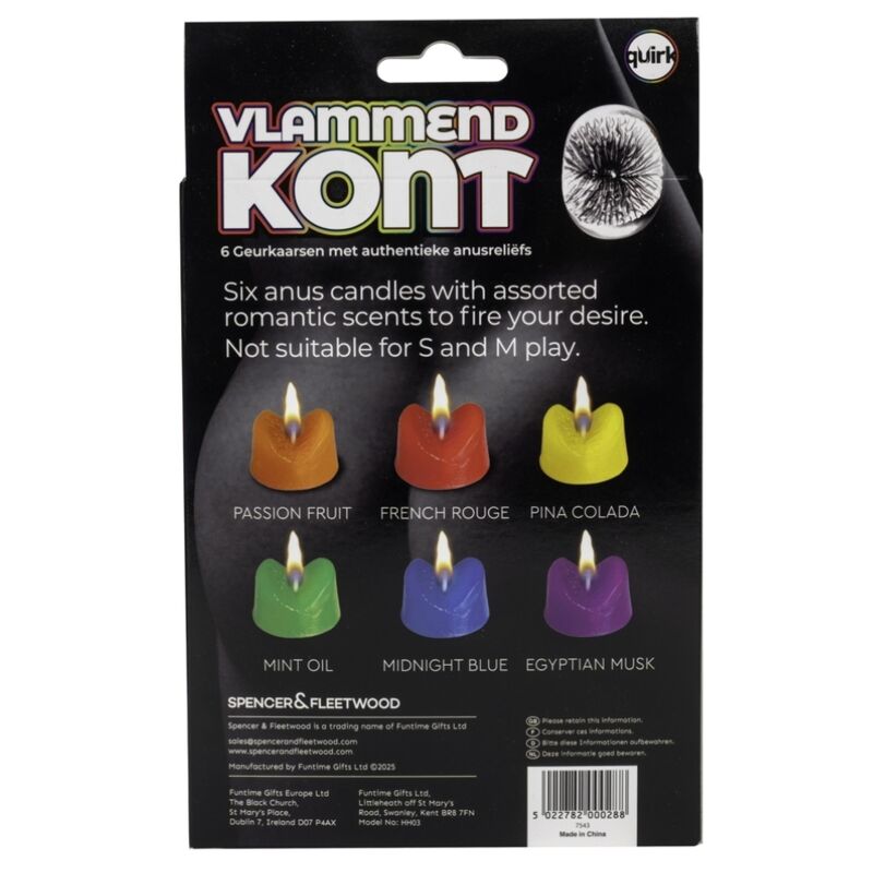 Spencer & Fleetwood – Blazing Booty Anus Candles Anusförmige Partykerzen