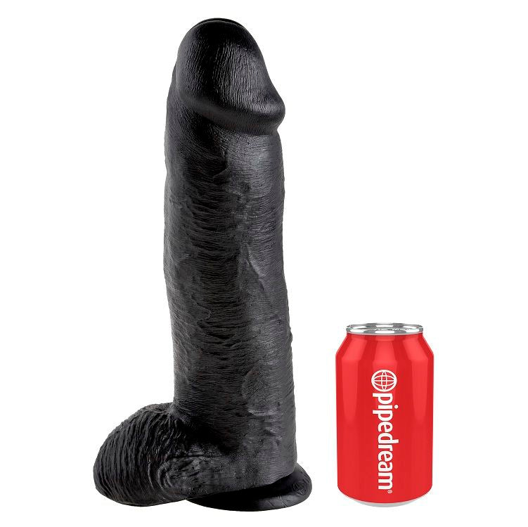 KING COCK - DILDO SCHWARZ MIT EIER 30.48 CM