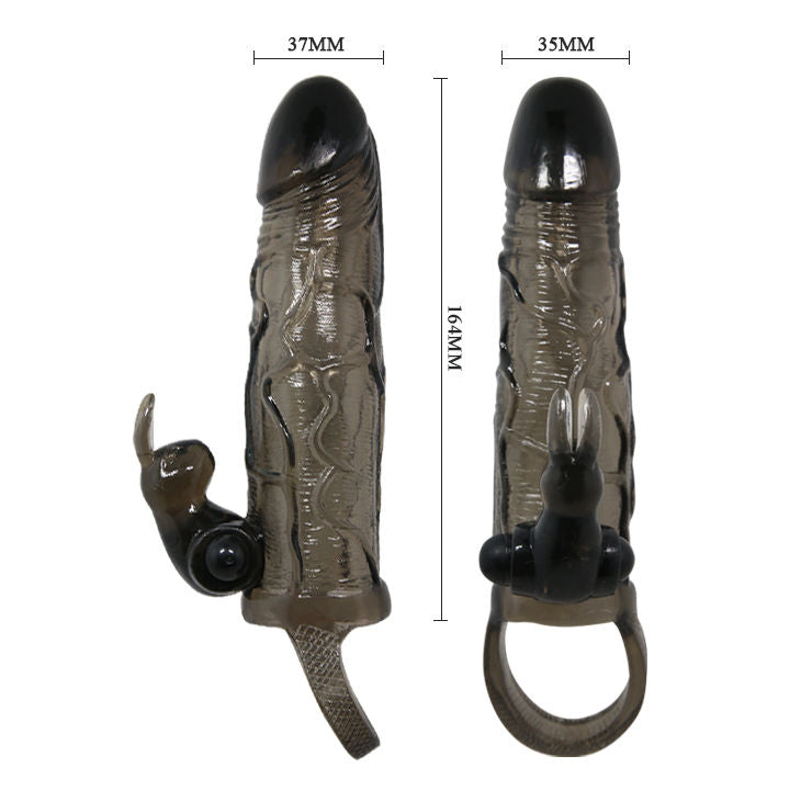 Baile – Brave Man Penisabdeckung mit Kaninchen Schwarz 16.5 cm