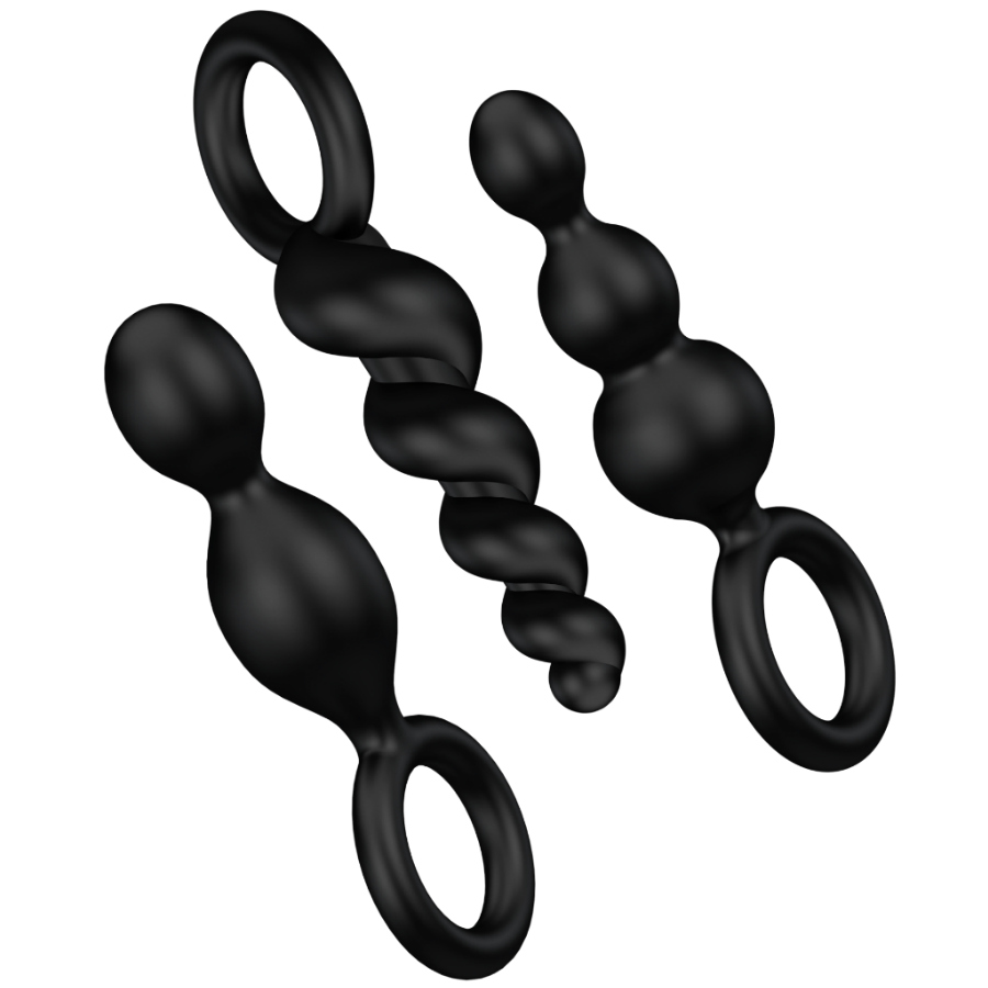 Satisfyer – Analplugs Set 3 ST Schwarz