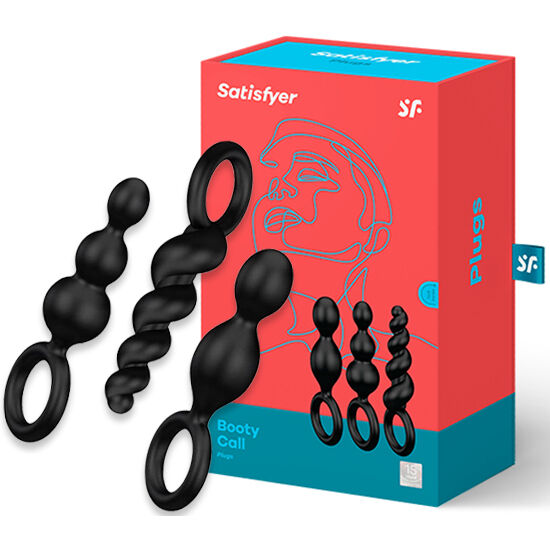 Satisfyer – Analplugs Set 3 ST Schwarz