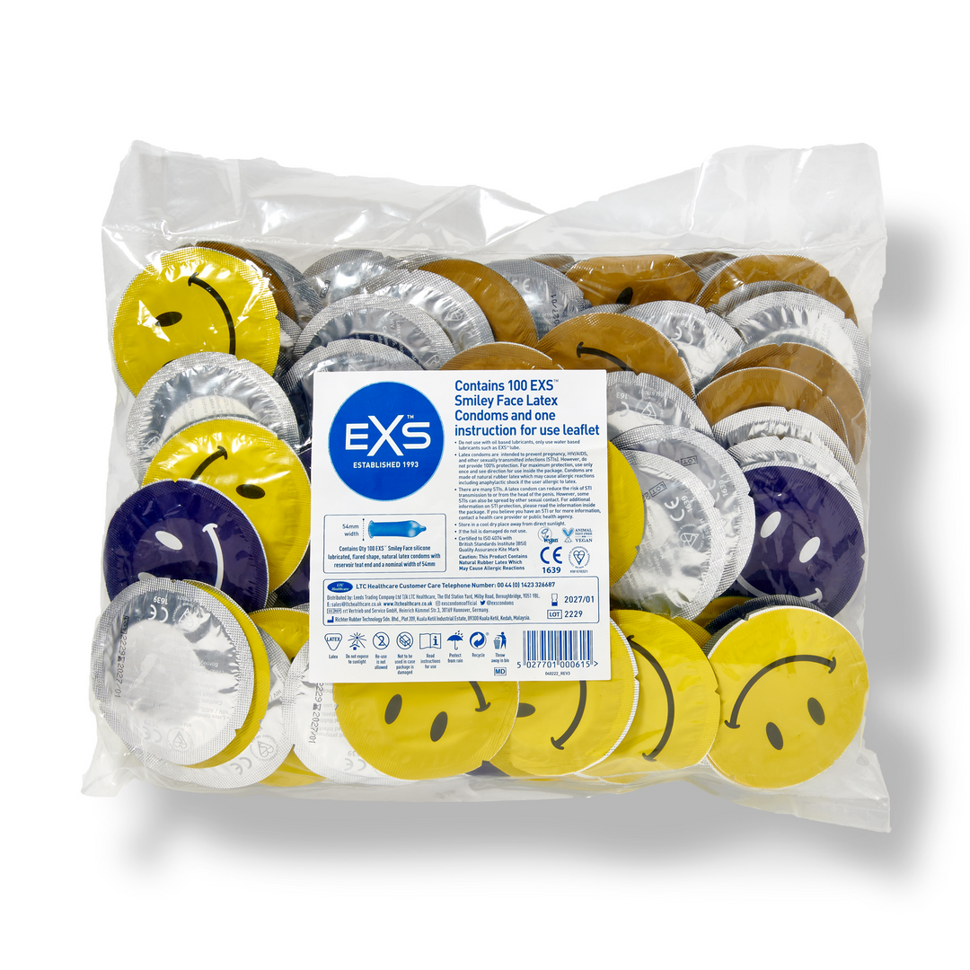 EXS Smiley Face Regular - Condoms - 100 Pieces