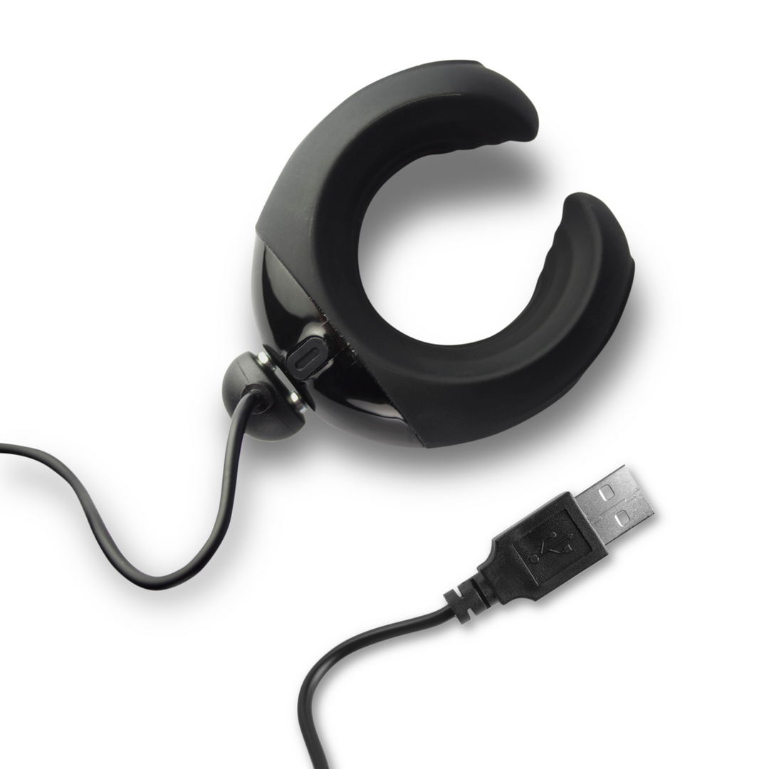 Echo - Vibrating C-Shape Masturbator - Black