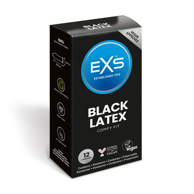 EXS Black Latex - Condoms - 12 Pieces