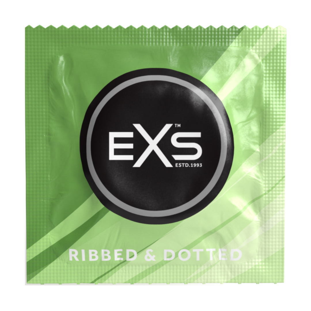 EXS 3 in 1 - Ribbed, Dotted and Flared - Condoms - 12 Pieces