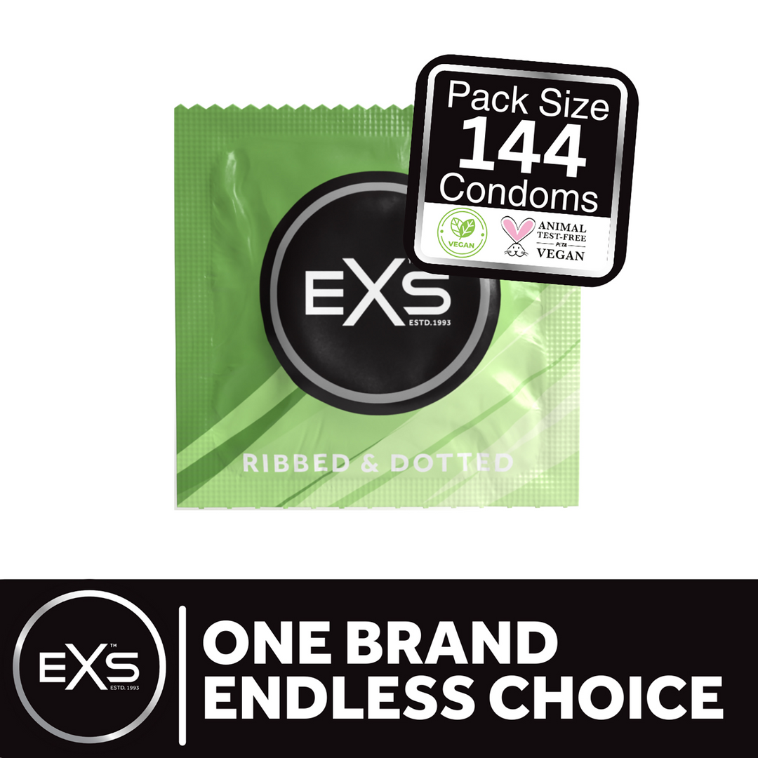 EXS 3 in 1 - Ribbed, Dotted and Flared - Condoms - 144 Pieces