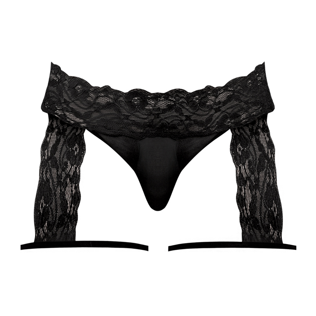 G-String Garter Short - L/XL - Schwarz