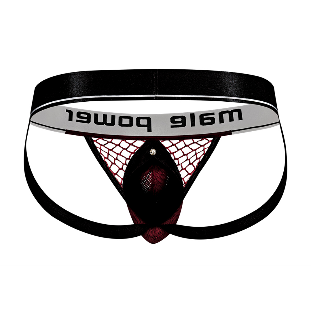 Cock Ring Jock - L/XL - Burgundy