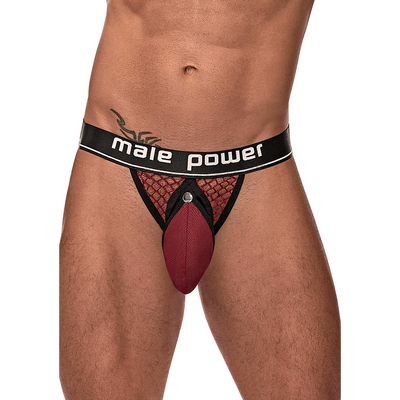 Cock Ring Jock - S/M - Burgundy