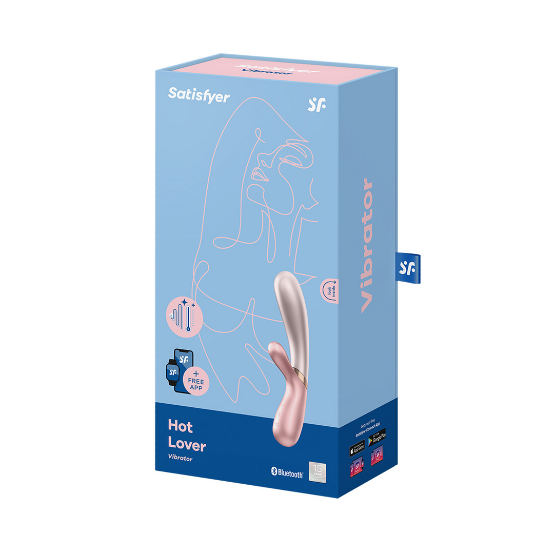 Hot Lover - Heating Rabbit Vibrator - Dark Pink