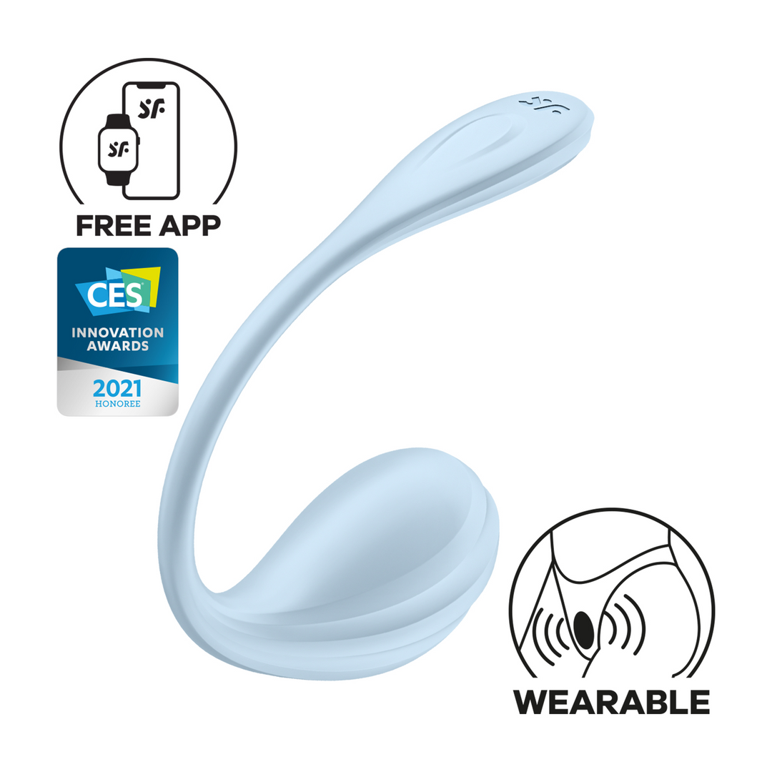 Smooth Petal Connect App - Wearable Couple Vibrator - Light Blue