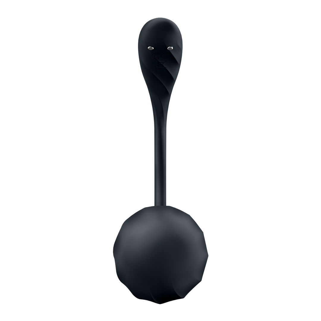 Ribbed Petal Connect App - Wearable Couple Vibrator - Black