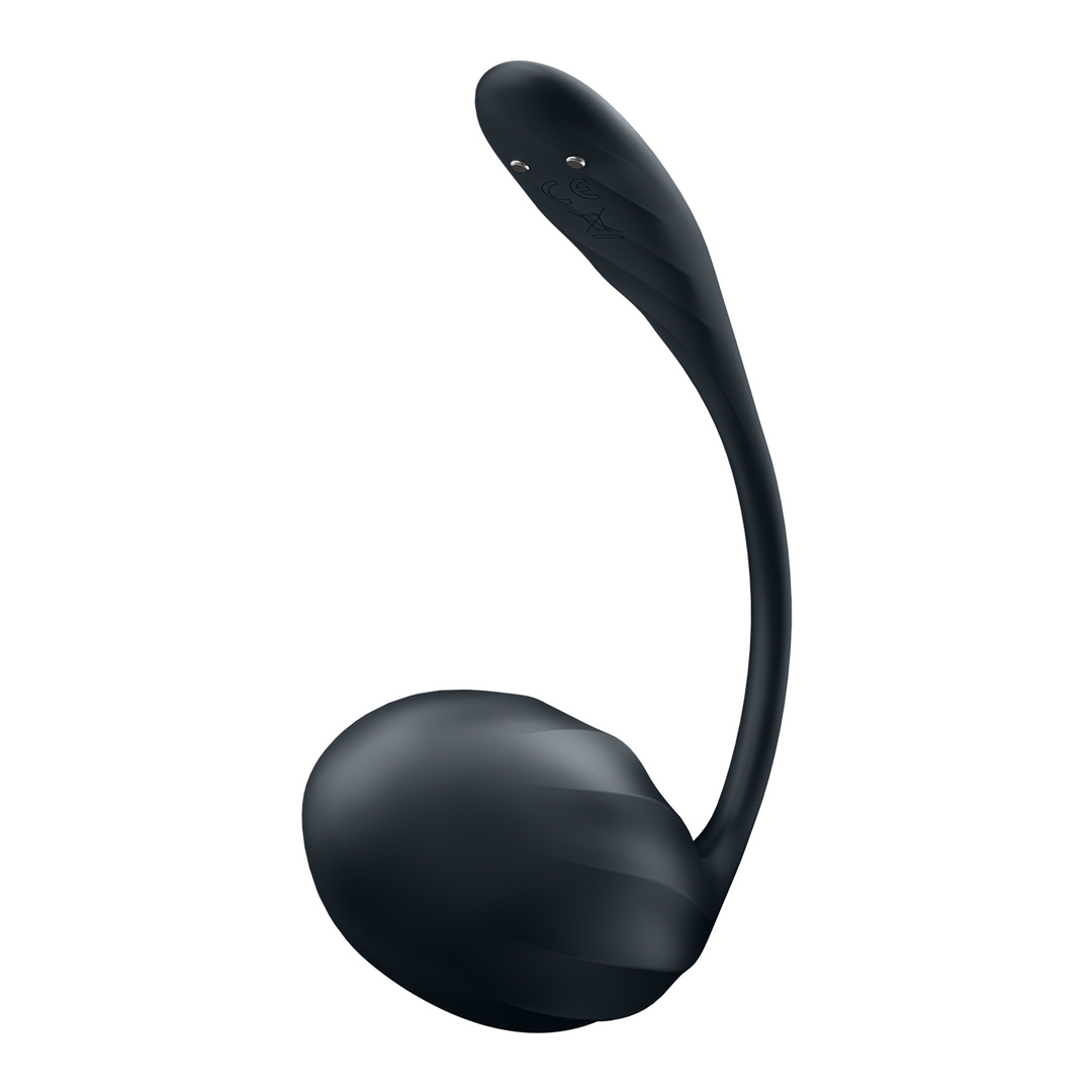 Ribbed Petal Connect App - Wearable Couple Vibrator - Black