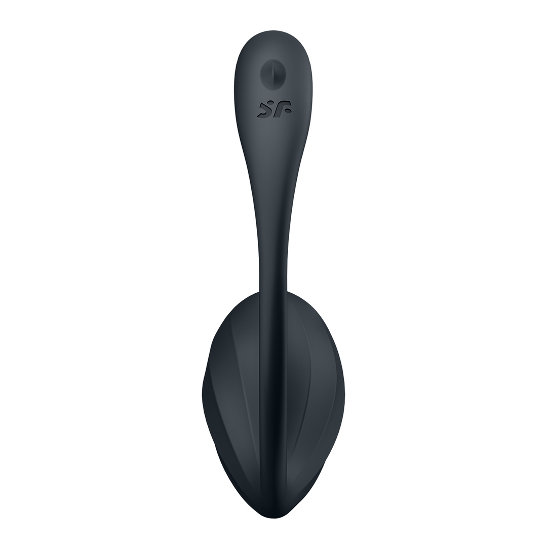 Ribbed Petal Connect App - Wearable Couple Vibrator - Black