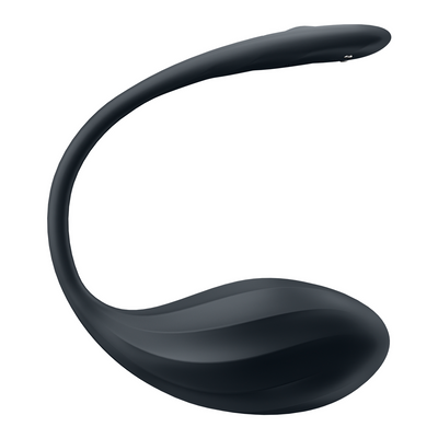 Ribbed Petal Connect App - Wearable Couple Vibrator - Black