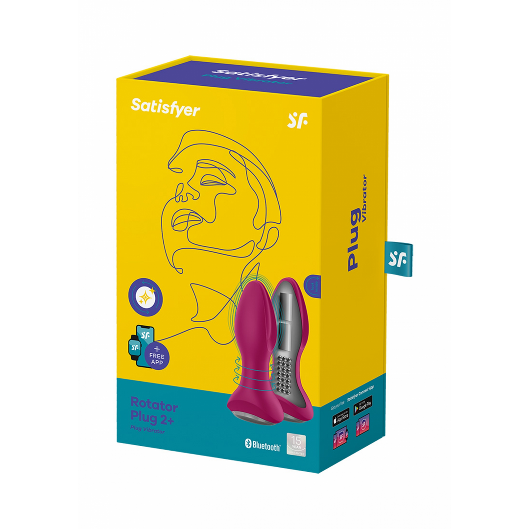 Rotar Plug 2Plus - Vibrating Butt Plug with App - Fuchsia