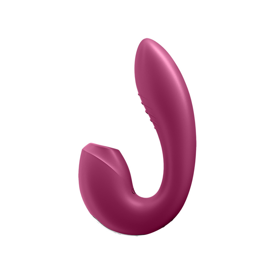 Sunray - Insertable Double Air Pulse Vibrator - Berry