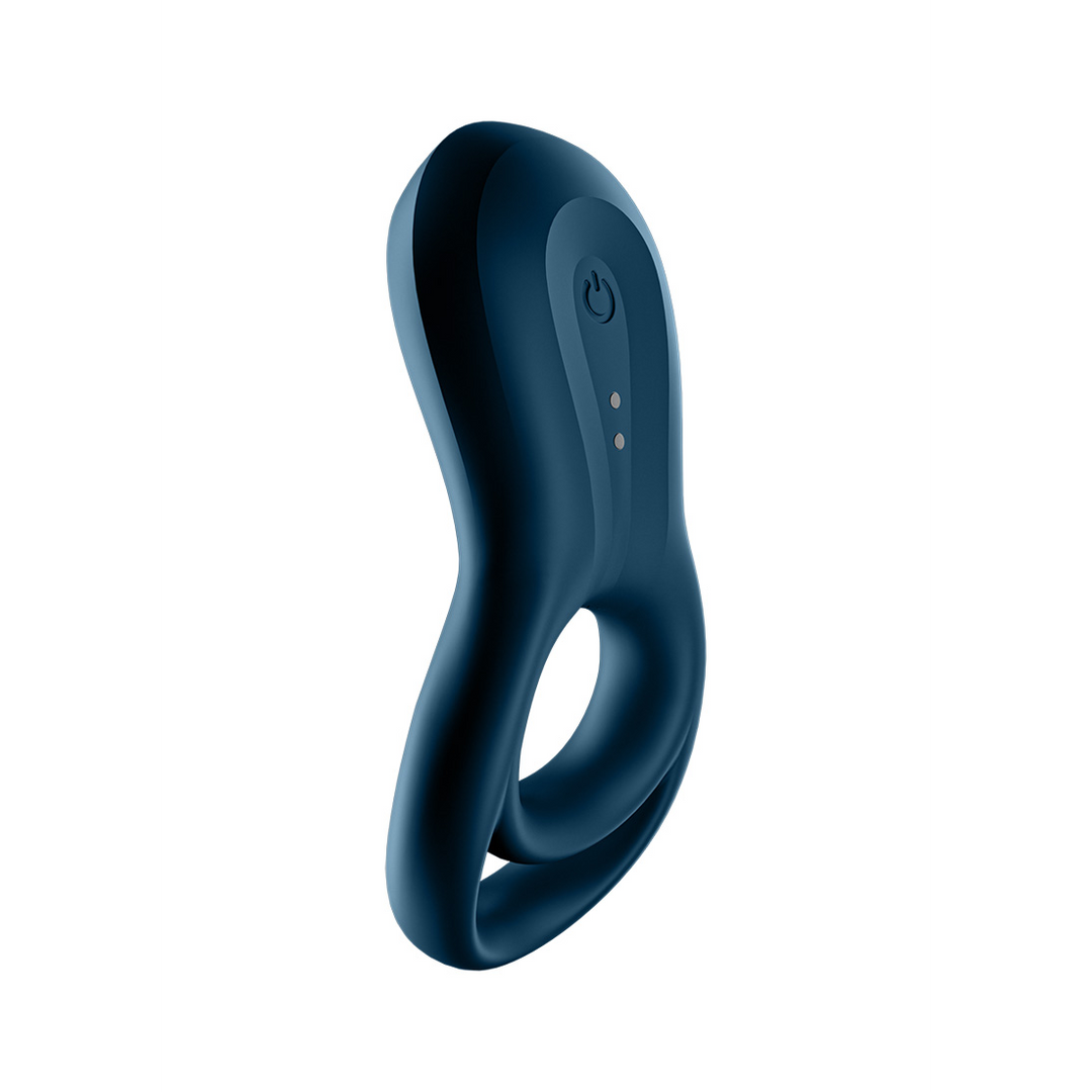 Epic Duo Ring - Double Ring Vibrating Cockring - Dark Blue