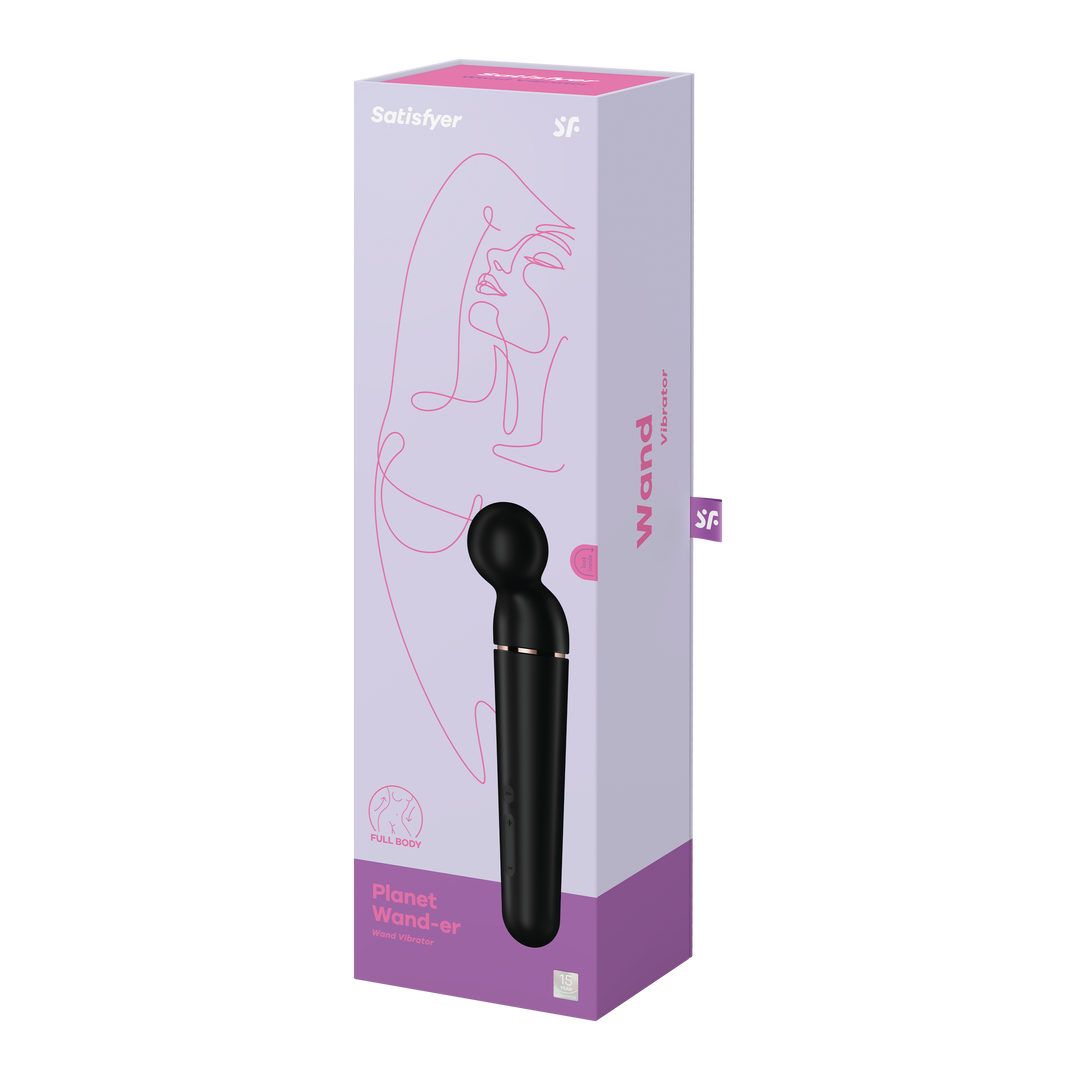 Planet Wand-er - Wand Vibrator - Black/Rose Gold