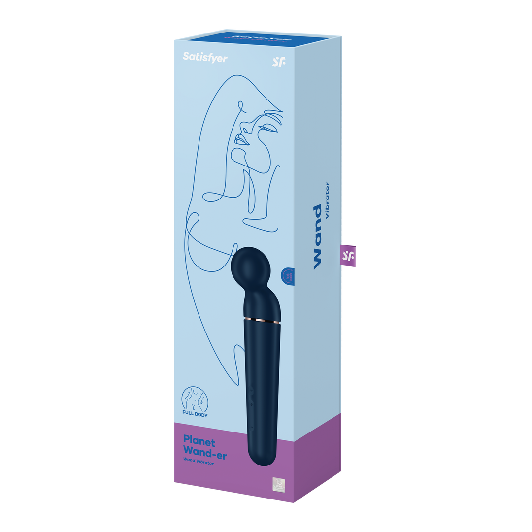 Planet Wand-er - Wand Vibrator - Blue/Rose Gold