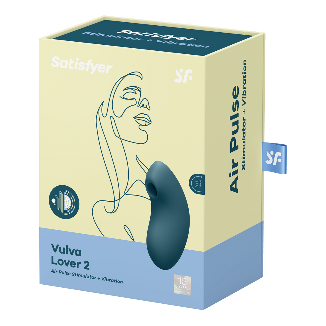 Vulva Lover 2 - Double Air Pulse Vibrator - Blue