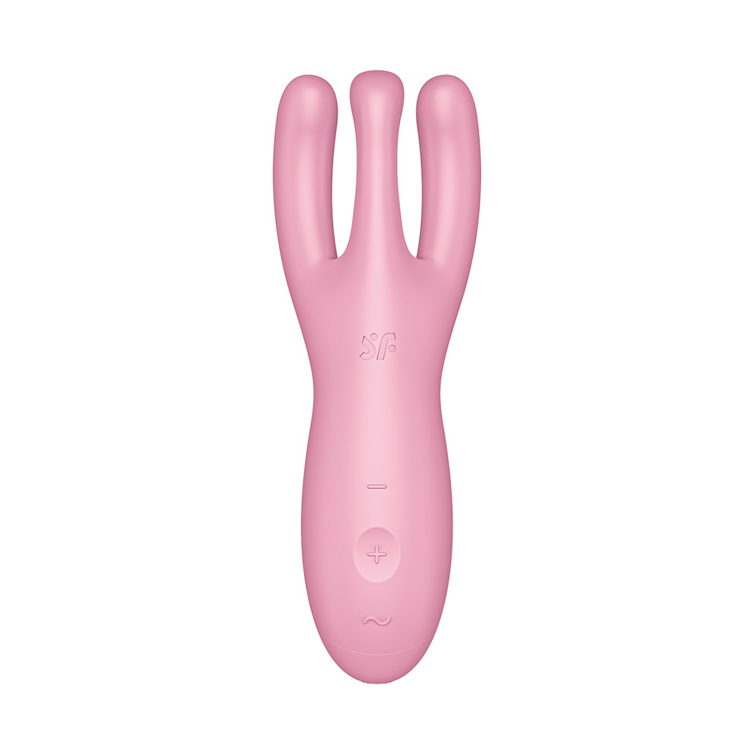 Threesome 4Plus - Lay-on Vibrator with App - Pink