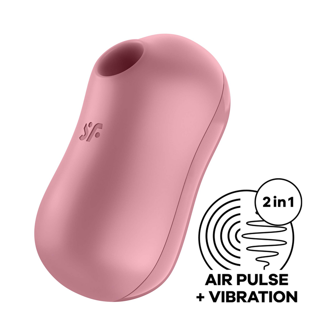 Cotton Candy - Double Air Pulse Vibrator - Light Red