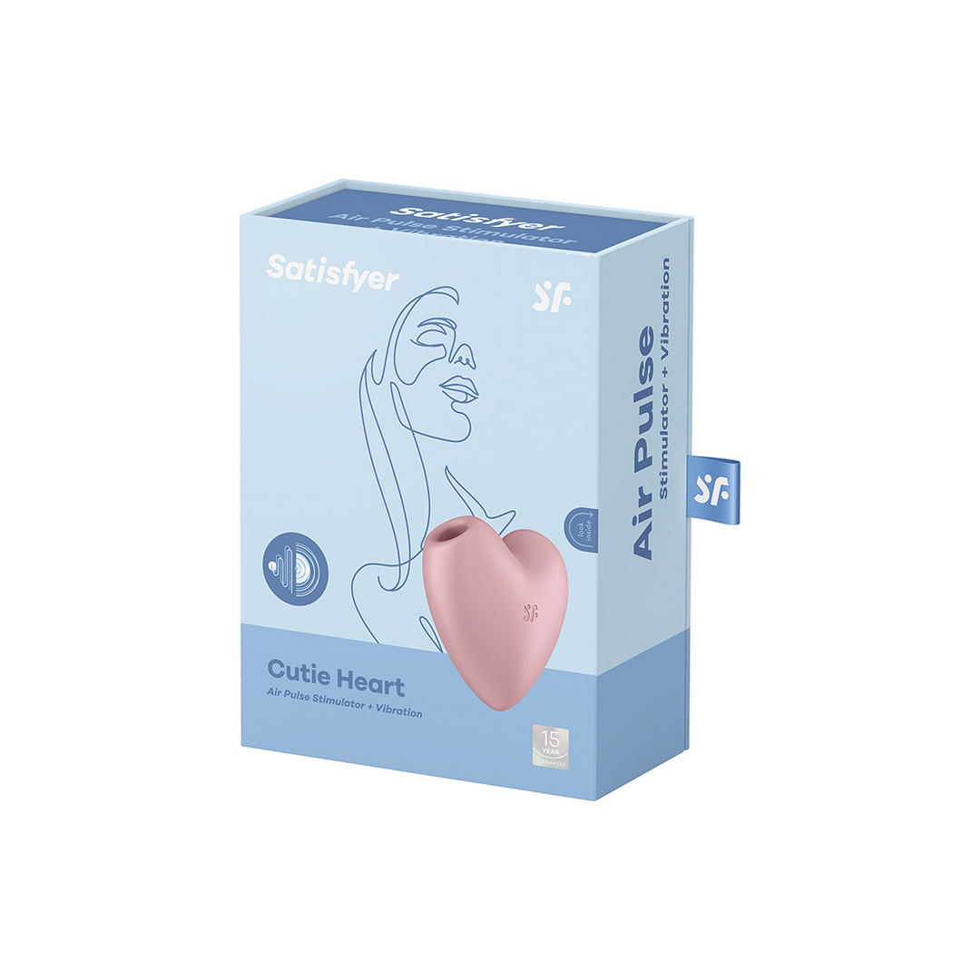 Cutie Heart - Air Pulse Stimulator und Vibration - Hellrot