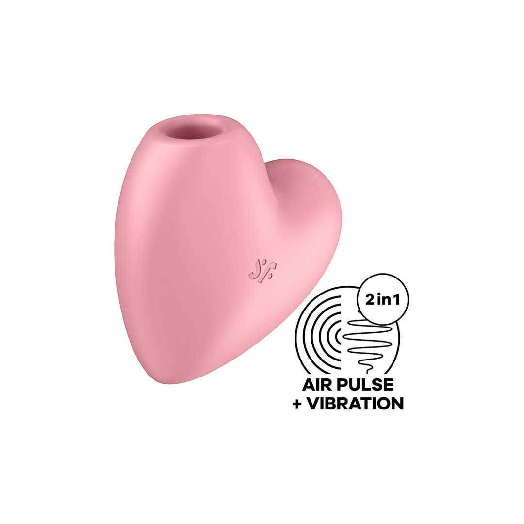 Cutie Heart - Air Pulse Stimulator und Vibration - Hellrot