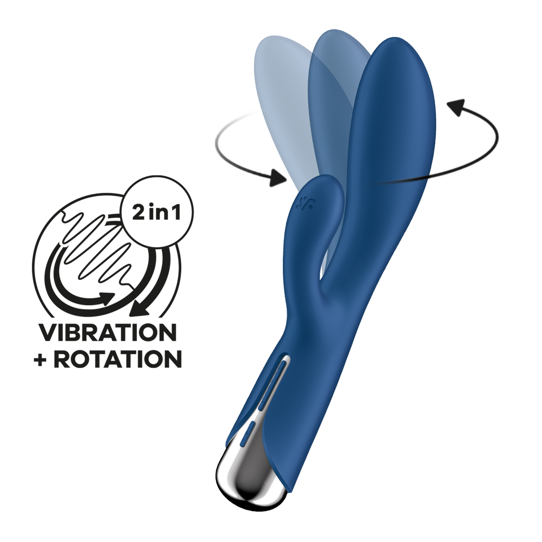 Spinning Rabbit 1 - Rotating Rabbit Vibrator - Blue