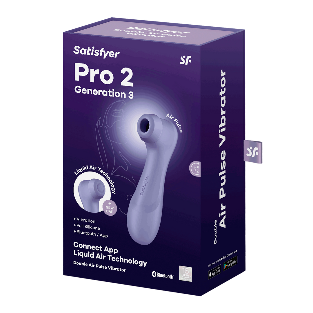 Pro 2 Generation 3 - Double Air Pulse Vibrator - Liquid Air and Connect App - Lila