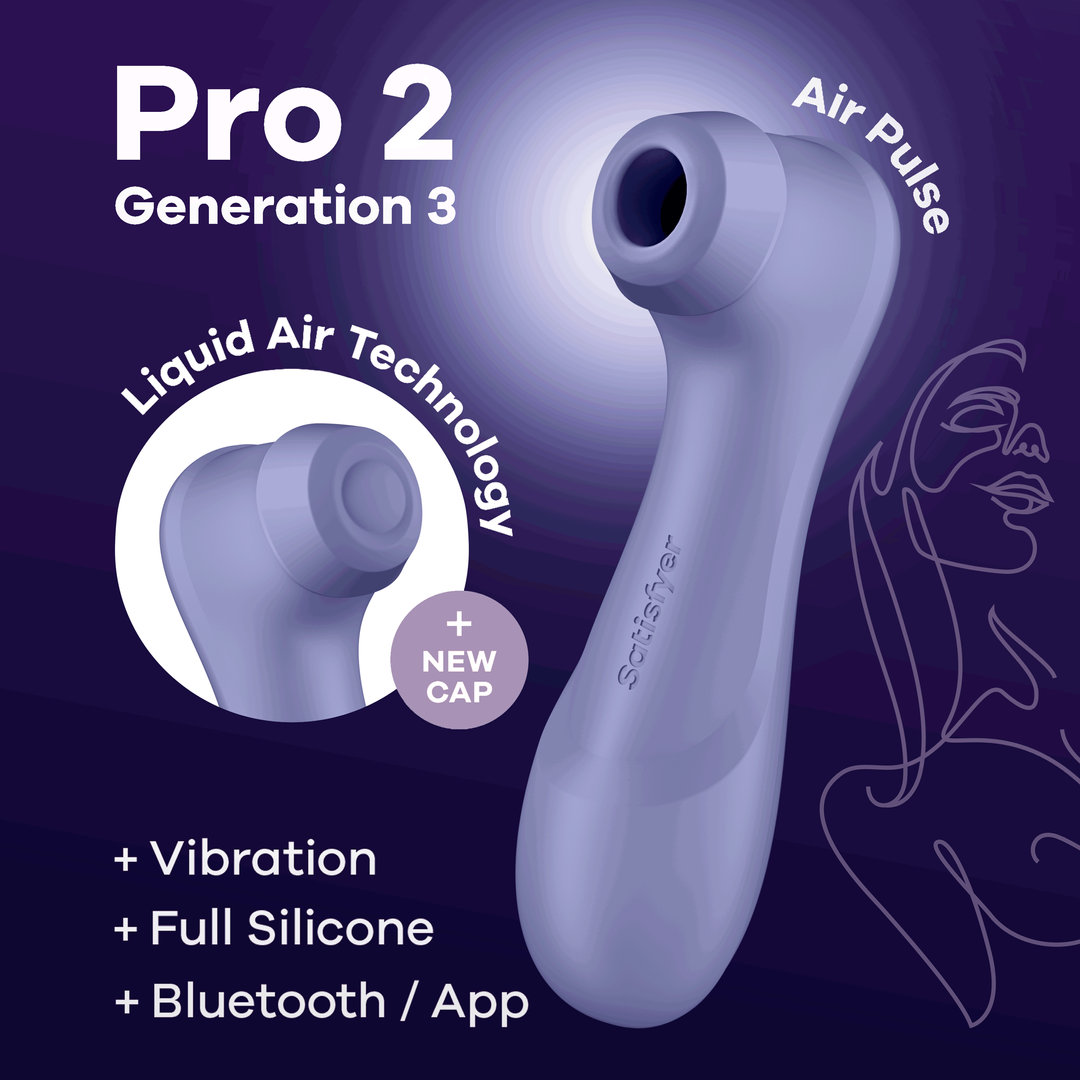 Pro 2 Generation 3 - Double Air Pulse Vibrator - Liquid Air and Connect App - Lila