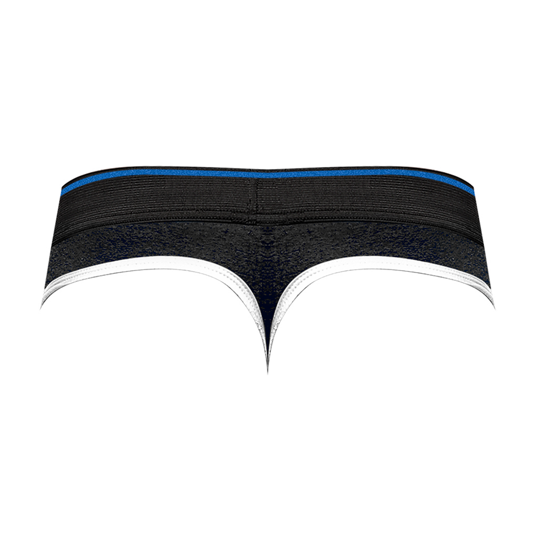 Panel Thong - S/M - Black/Blue