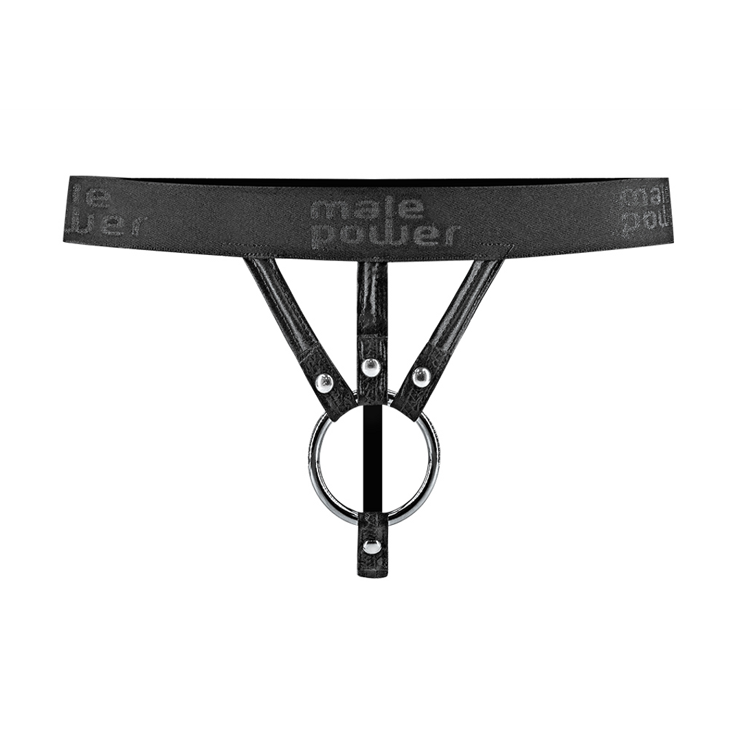 Strappy String Thong - L - Schwarz