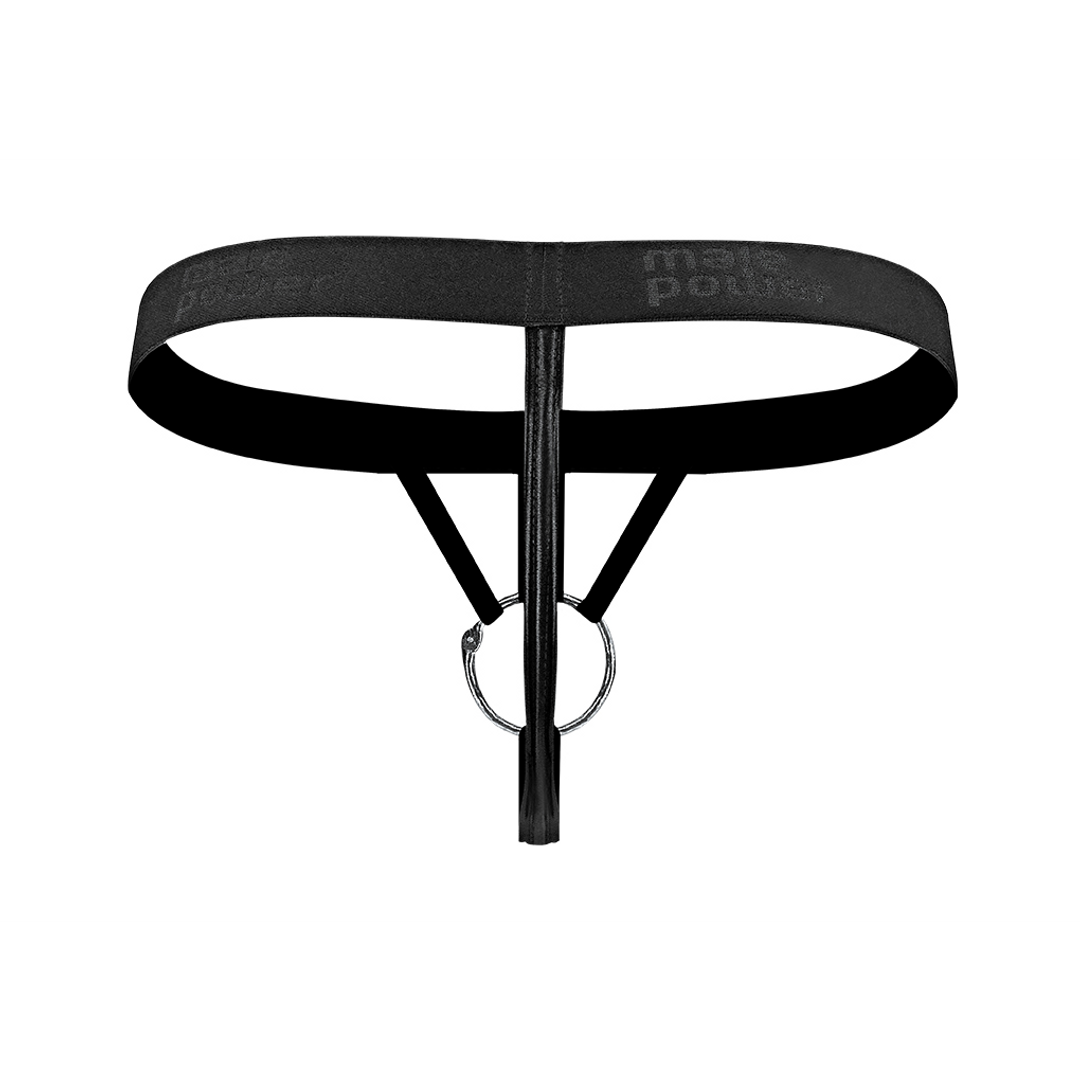 Strappy String Thong - L - Schwarz