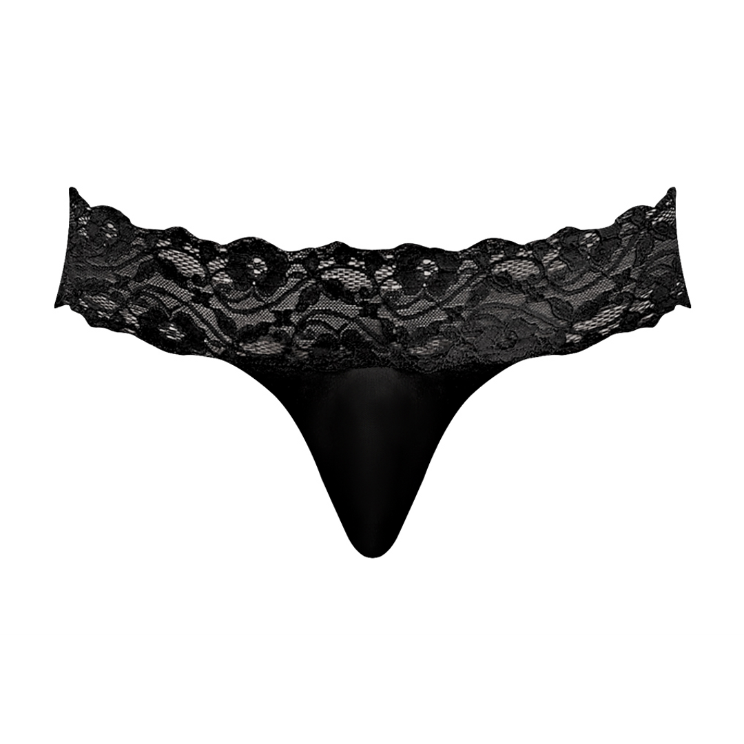 Micro Thong Pinch Back - L/XL - Schwarz