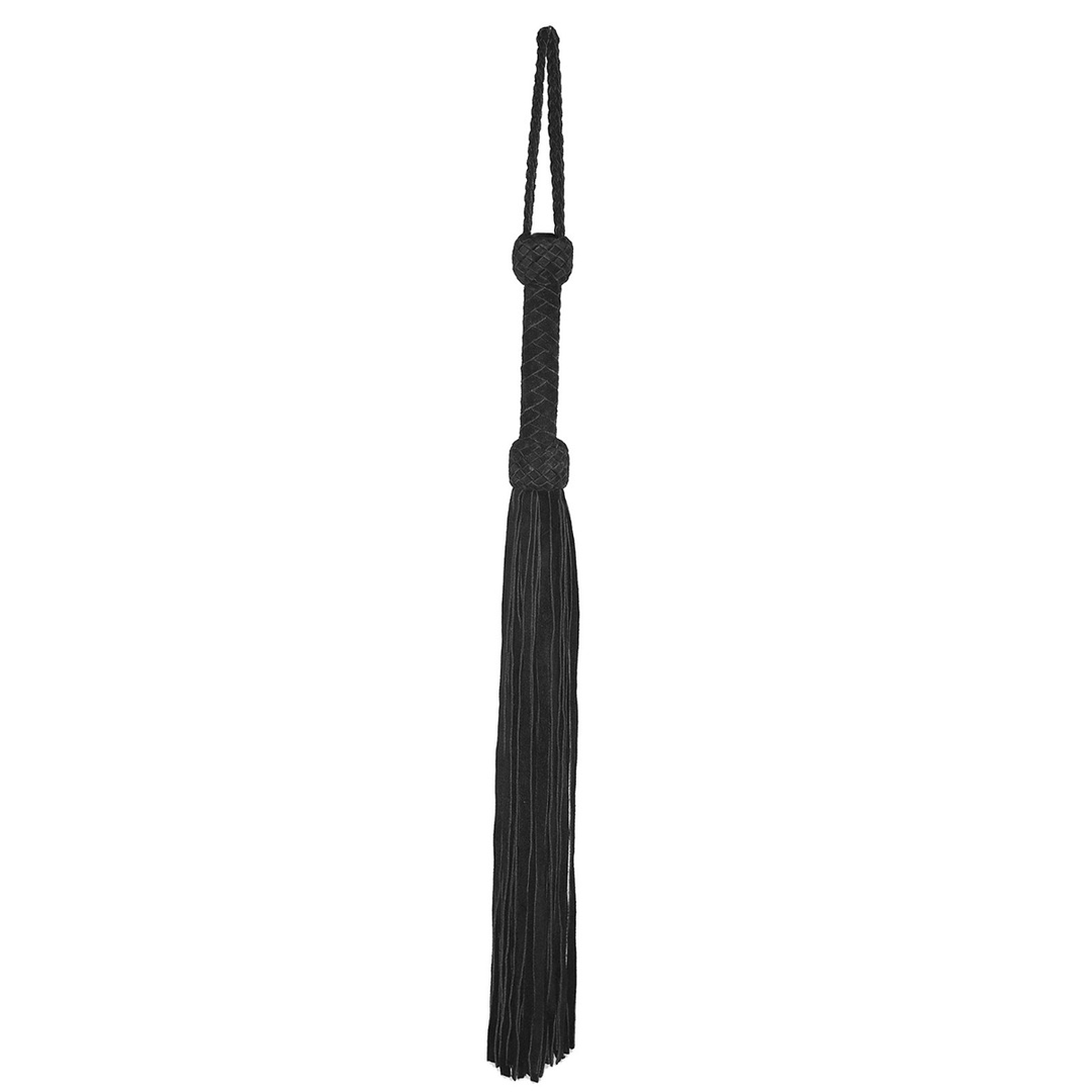 Leder Wildleder Flogger - Schwarz