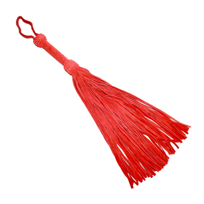 Leder Wildleder Flogger - Rot