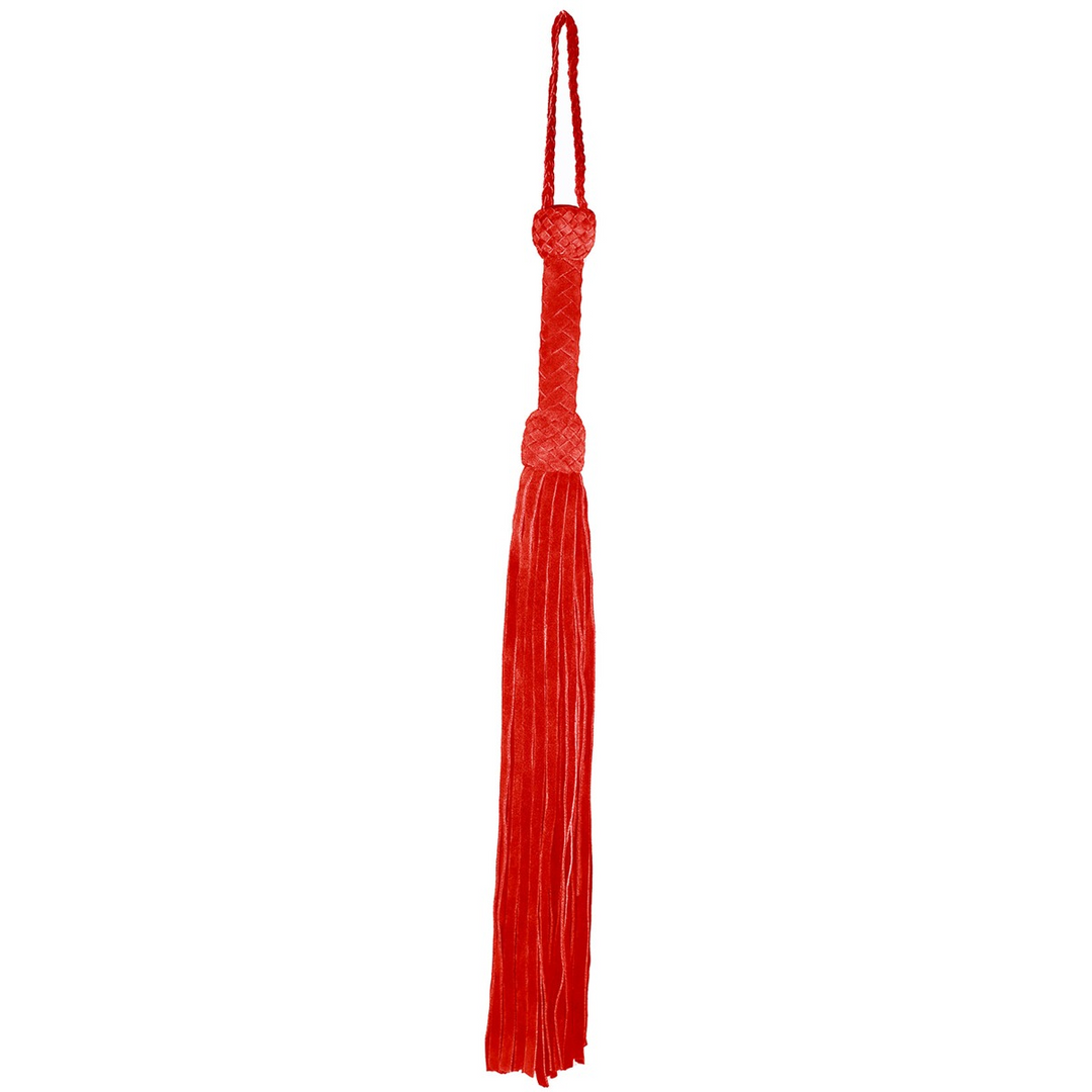 Leder Wildleder Flogger - Rot