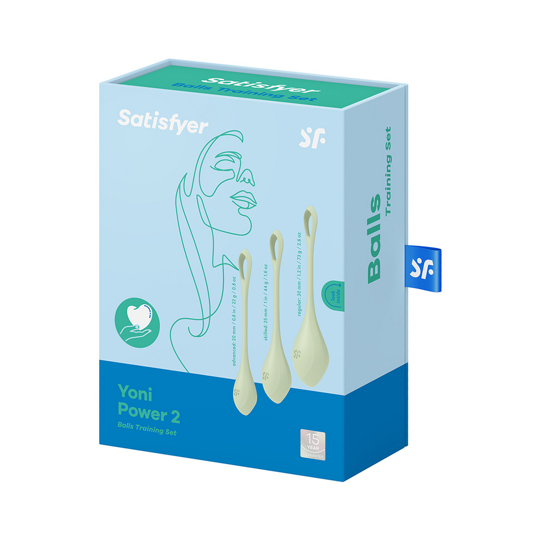 Yoni Power 2 - Kegel Balls Set - Light Green